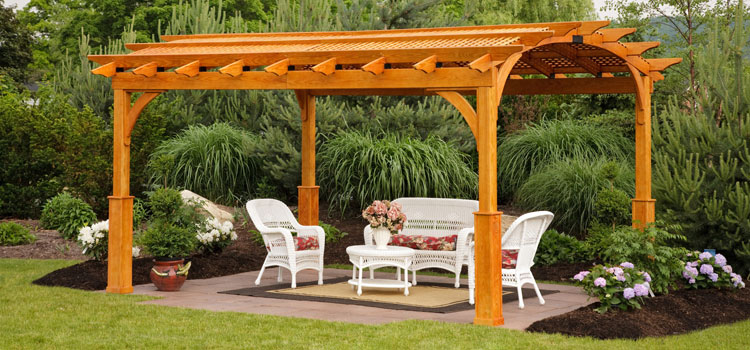 Cedar Wood Pergola Installation in Torrance, CA