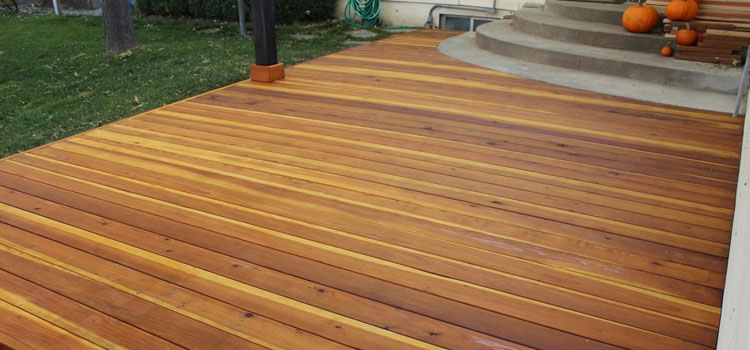 Smooth Redwood Decking in Torrance, CA